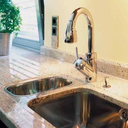 Spülenausschnitt inkl. Fräsrillen als Abtropffläche